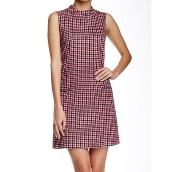NWT Sanctuary Vintage Plaid Mock Neck Mini Dress Size Small - Picture 1 of 7
